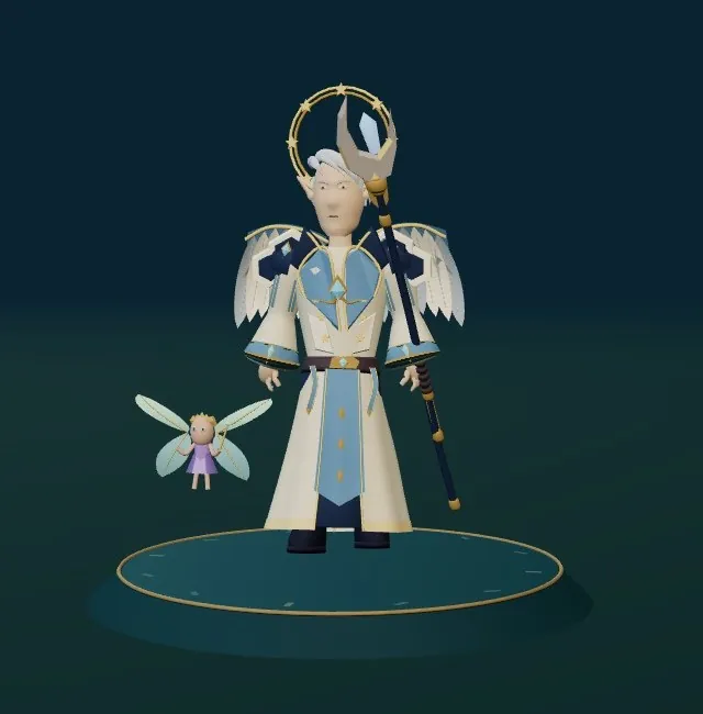 The Celestial Archmage collection with a fairy familiar